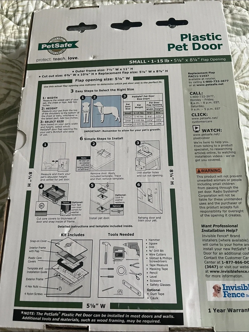 PetSafe White & Clear Plastic Pet Door for Small Pets